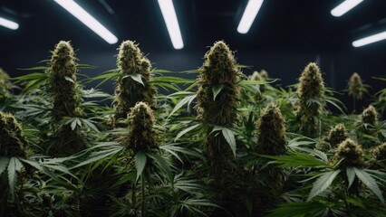 The cultivation of cannabis plants indoors is illegal. Generated with AI