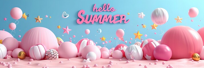 Summer background, colorful backdrop.