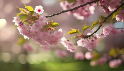Japanese cherry flower in bloom. Generated with AI