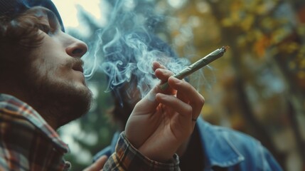 People smoke cannabis with smoke for entertainment usage