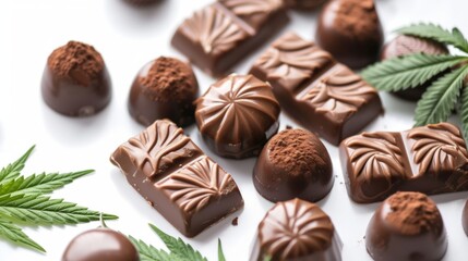 Chocolate made with cannabis ingredients.