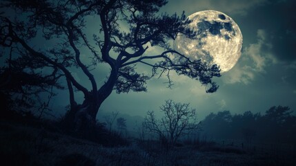 moon moonshine. moon night sky. mystic spooky scary. tree trees nature background