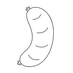 Sausage line icon.