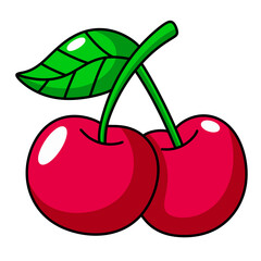 cartoon cherries Icon.