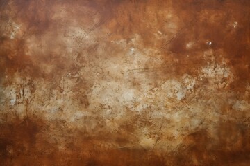 Brown barely noticeable color on grunge texture cement background pattern with copy space 