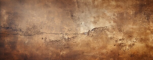 Fototapeta na wymiar Brown barely noticeable color on grunge texture cement background pattern with copy space 