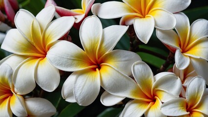 Obraz na płótnie Canvas frangipani plumeria flowers