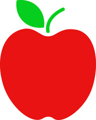 red apple with leaf