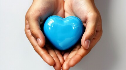 Obraz premium 3D heart model in hands