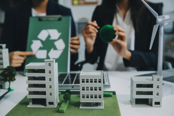 Carbon offset price report CO2 emission. Future growth Net zero waste in ESG ethical SME office...