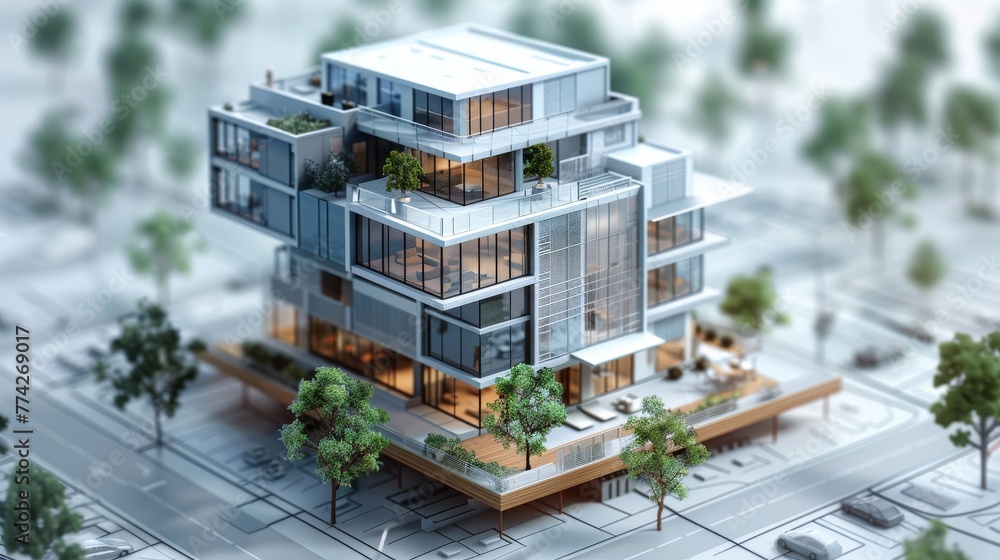 Poster ai models optimize building designs and construction processes.