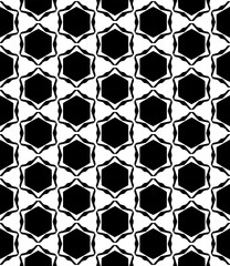 Fototapeta premium Black and white seamless abstract pattern. Background and backdrop. Grayscale ornamental design.