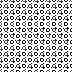 Black and white seamless abstract pattern. Background and backdrop. Grayscale ornamental design.