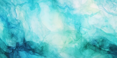 Cyan abstract watercolor stain background pattern 