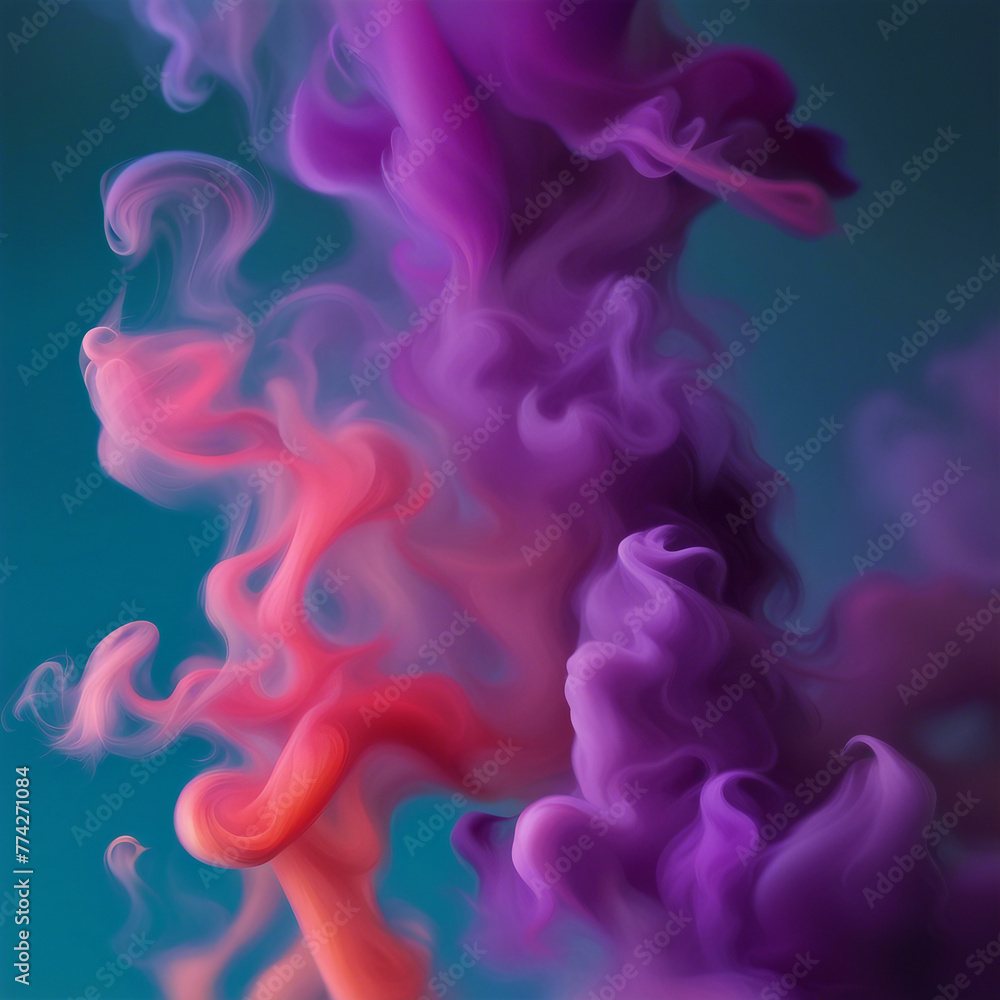 Poster colorful smoke illustration background