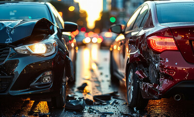 Two cars damaged in accident