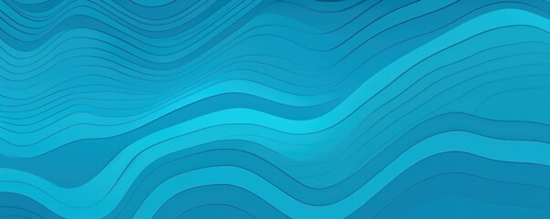 Cyan topographic line contour map seamless pattern background with copy space 
