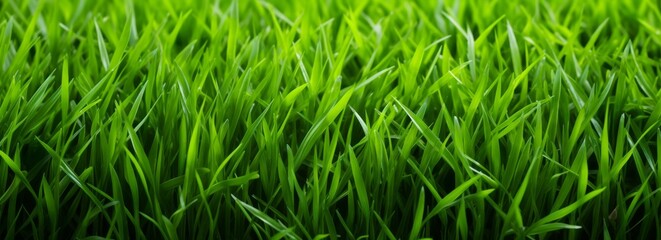 Obraz premium Fresh green grass background in sunny summer day in park