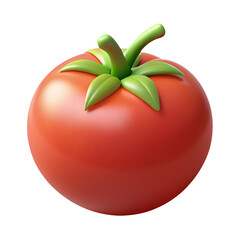 3D red tomato isolated on white background 