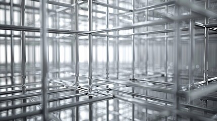 The armature grid of the building. A picture using a clipping path - obrazy, fototapety, plakaty