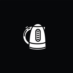 Original vector illustration. A contour icon.  An element of household appliances for making tea. Kitchen electric kettle. A design element.