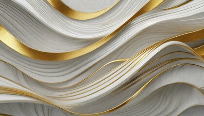 Stunning White and Gold Waves Background