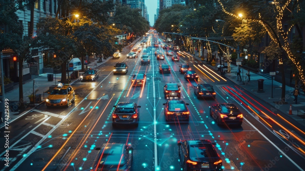 Poster in smart cities, ai agents analyze traffic data to optimize signal timings, reducing congestion and 