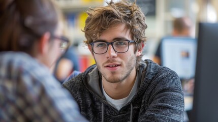 Fototapeta premium Intelligent Tutoring Systems: Provide one-on-one tutoring for students in specific subjects.