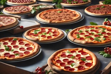 Fototapeta na wymiar Italian food: traditional vegetarian pizza