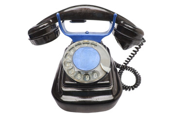 Old grunge vintage Dial Phone on white isolated