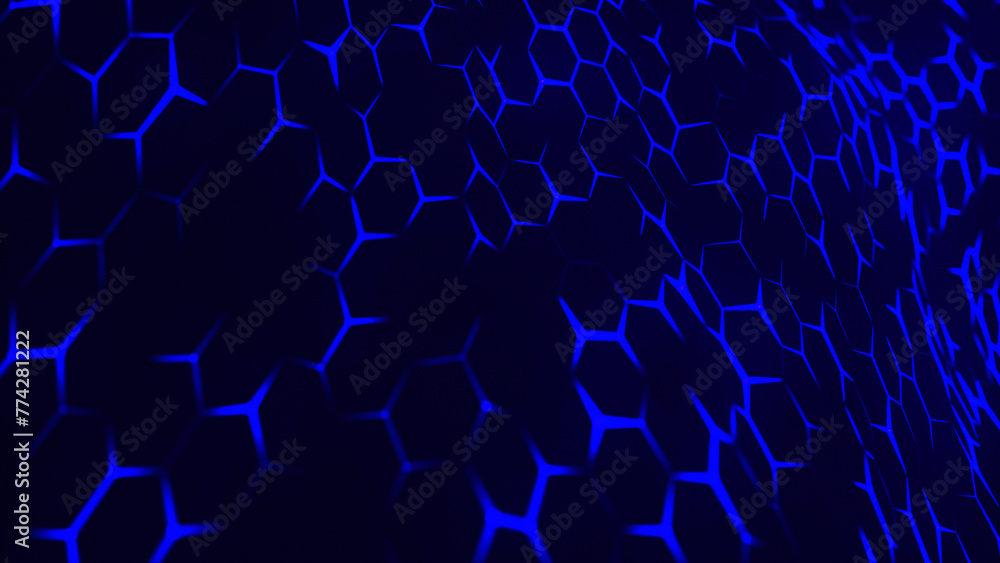 Poster futuristic hexagon background. abstract technology background. technology concept. abstract 3d illus