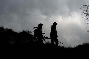 hunters and fog