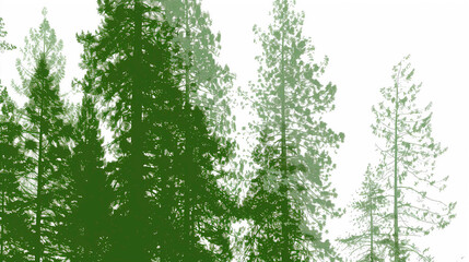 Fototapeta premium Forest. Carbon sink. Stylized illustration of a forest. Copy Space. Background