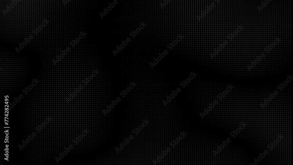 Poster animated abstract technology dark background. glowing random dots and grid. data, hi-tech concept. v