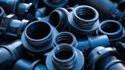 Polypropylene pipe fittings, UPVC and CPVC systems. components related to pipelines. components of plastic plumbing. They are intended to join pipes. Idea selling of fittings made of polypropylene