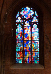 Magnificent window in a church in Bremen (Germany)