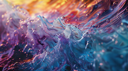 Obraz premium abstract vibrant painting background with beautiful wavy texture.