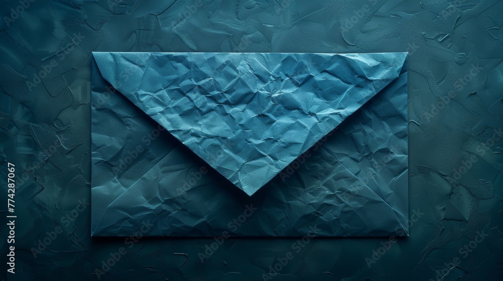 Poster craft copy space envelope. concept: messages and correspondence in retro style, sophisticated handma