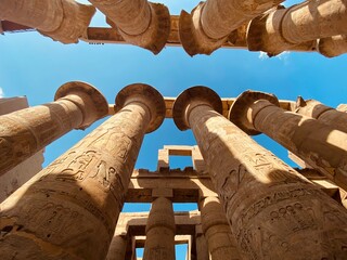 Tall ancient Egyptian columns 