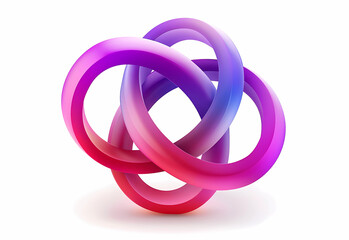 abstract logo design of three intertwined rings