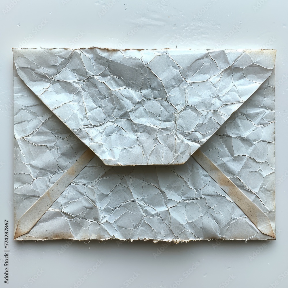 Poster craft copy space envelope. concept: messages and correspondence in retro style, sophisticated handma