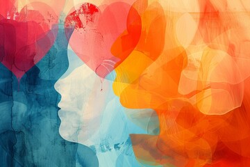 abstract background for Mental Health or  Maternal Mental Health Month 