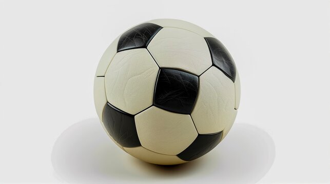 Soccer ball with black and white stripes