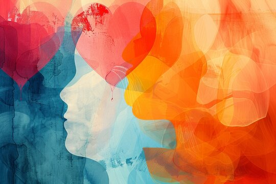 abstract background for Mental Health or  Maternal Mental Health Month 