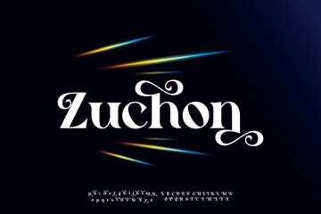 Zuchon Vector of modern abstract font and alphabet