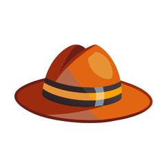 hat art drawn on white background