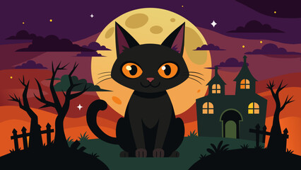 Minimalist hand-drawn simple cute loyal dog, lotus blossom, jumping, sun, halloween cat logo tshirt ai victor silhouette graphic elemant design illustration