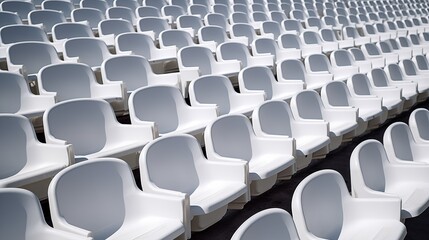 Obraz premium Seating for outdoor events such as sports competitions or performances, providing spectators with views and comfort outside of buildings. 