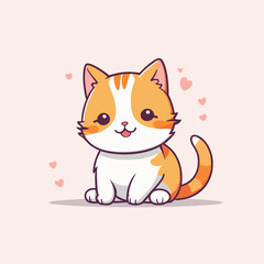 A cute orange and white cat with a big smile on its face