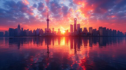 City Skylines: Photograph iconic city skylines during sunrise or sunset for dramatic effect
